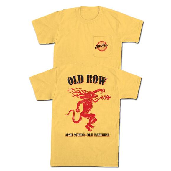 Old Row Spicy Shot Yellow Comfort Colors Frat Shirt Large Unisex Party Tshirt - Picture 1 of 5